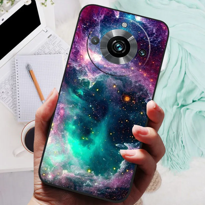 Black Silicone Bumper Case with Wolf and Lion Design - Soft TPU Covers