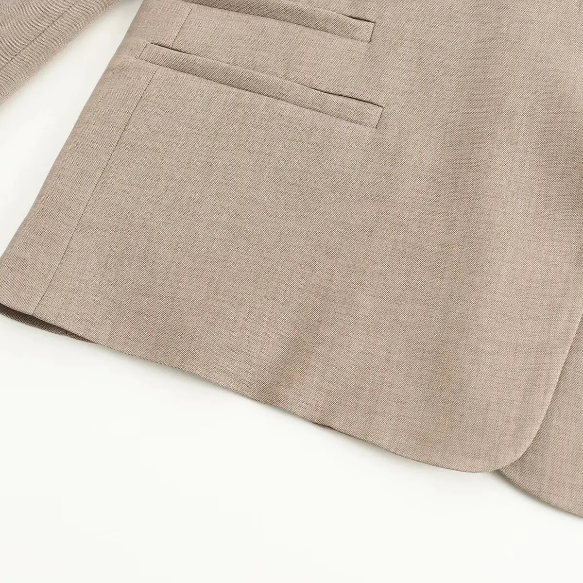 KONDALA Schicker Lässiger Mode-Blazer 2026 für Bürodamen, Streetwear-Jacke mit Knöpfen, Langarm, Beige, Elegante Damen-Oberbekleidung – Detail 5