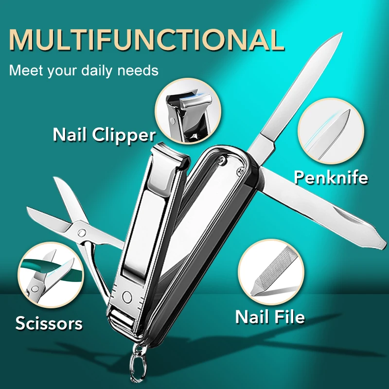 Multifunctional Nail Clippers Stainless Steel 4 Functions 1Pcs nail clipper set nail clipper nail care kit nail scissors set nail clippers manicure pedicure kit manicure set manicure sets manicure nail clipper set nail clippers kit