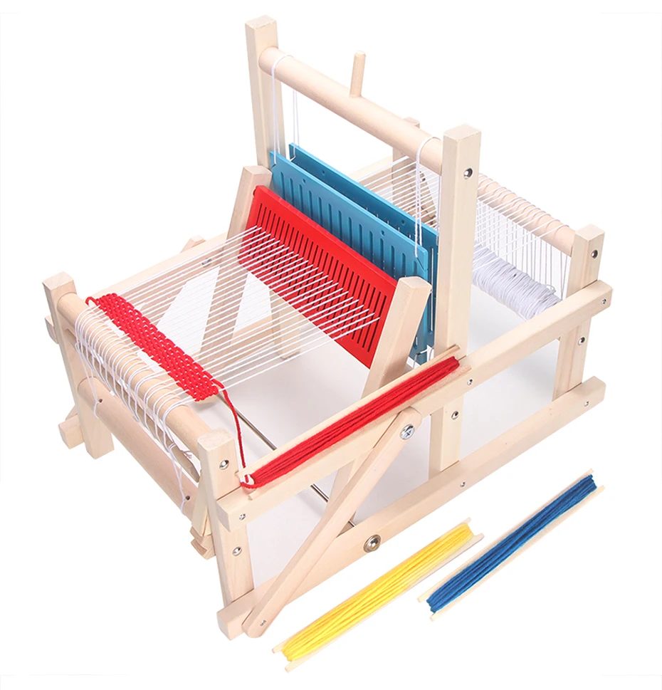 Wooden Multi-Craft Weaving Loom Mini Spinning Knitting Machine DIY Hand Loom Weaving Machine Handmade Crafting Fun for Adults