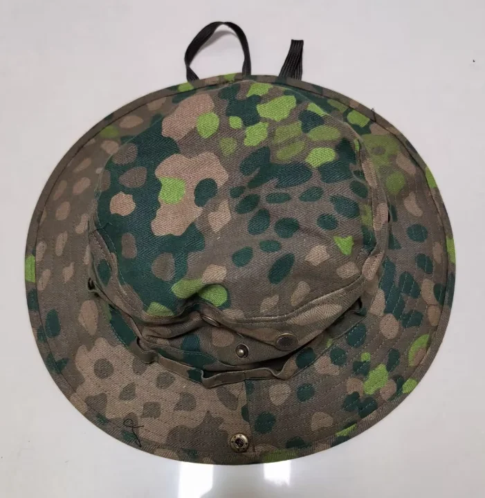 Cappello Boonie mimetico tedesco a pois 44 da uomo, berretto autunnale