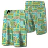 New Floral Shorts Palm Trees Leaves Seamless Board Shorts Men Hawaii Beach Shorts Swim Trunks Women Vacation Short Pants 6