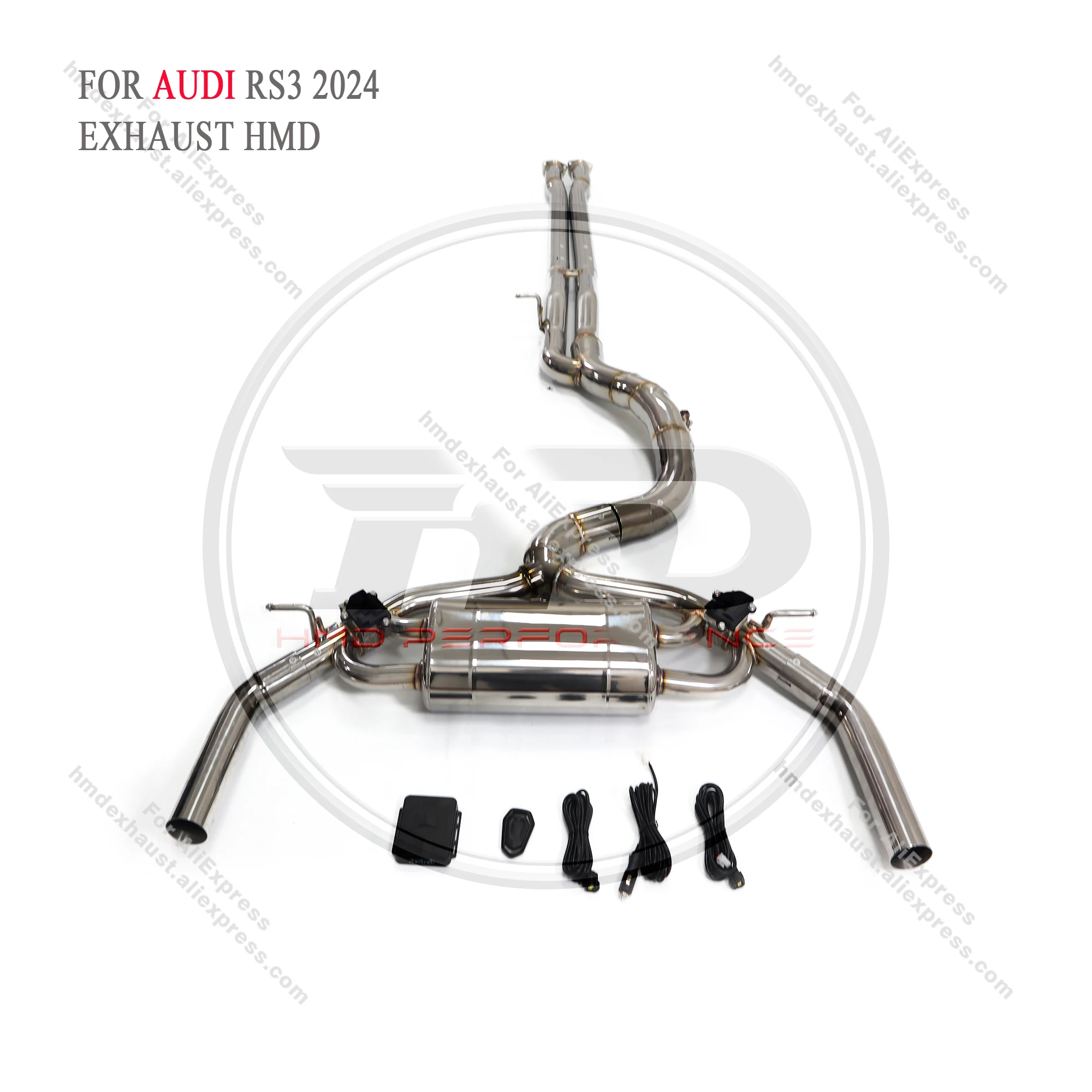 

HMD Exhaust System Stainless Steel Performance Catback for Audi RS3 2024 Muffler With Valve