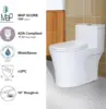 One Piece Toilet 10" Rough-in Elongated Toilet with Comfortable Seat Height ADA Chair Height 17.3" Space Saver Design 4