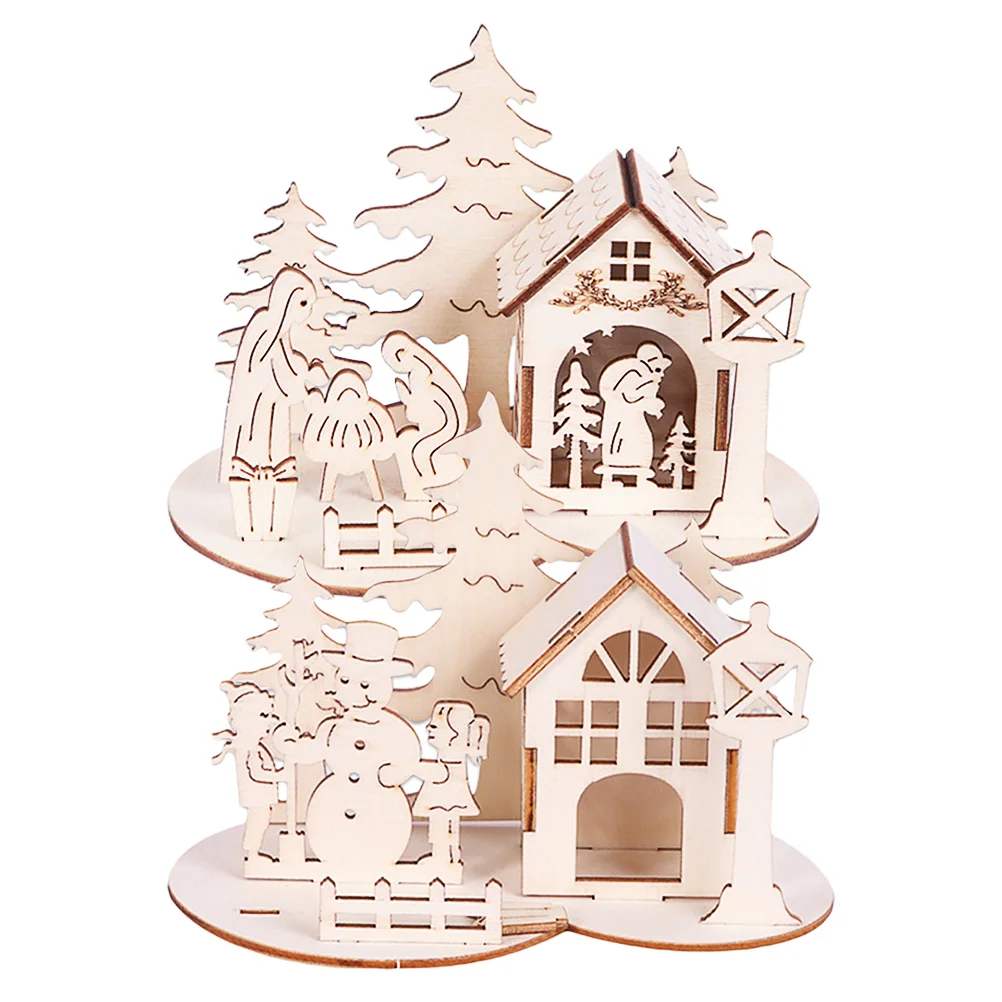 

Accessories Christmas Mosaic Ornaments Child Craft Painting Puzzle Wooden Carving Adornment
