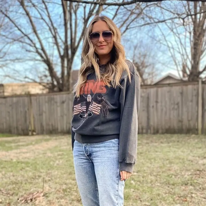 

2023 Autumn Winter New Women Sweatshirt Letter Print Casual Loose Round Neck Hoodie Pullover Fasion Casual Vintage Sweatshirts