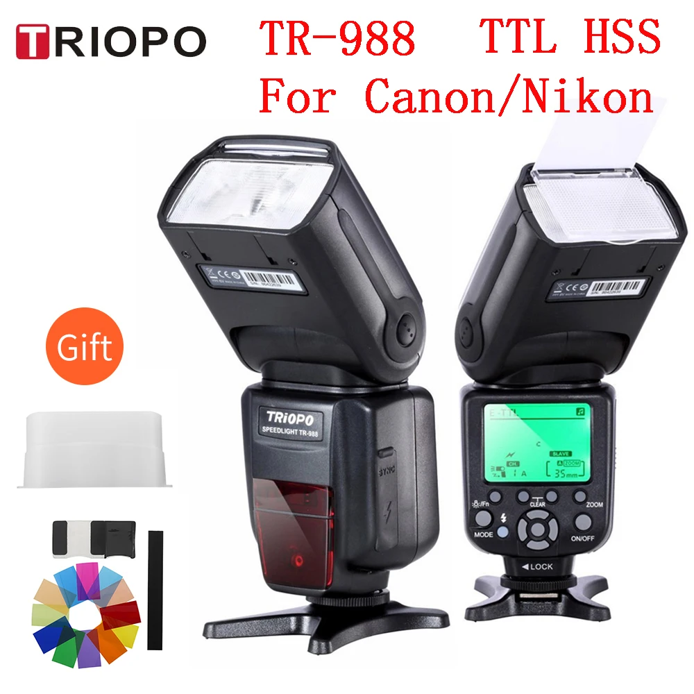 TRIOPOTR988TTLHighSpeedSyncCameraSpeedliteFlashforCanonand