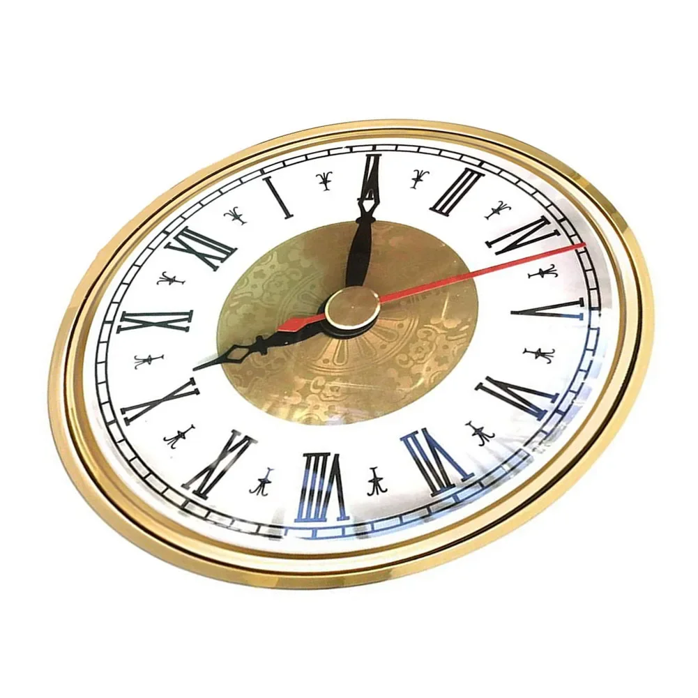 80mm Clock Quartz Movement Round Clocks For Head Insert Classic Clock Craft Roman Numerals Watch Handmade DIY Replacement Part
