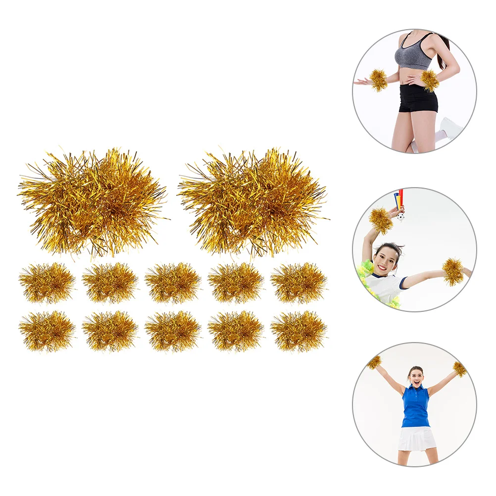 12 Pcs Wrist Flower Dance Fancy Cheerleaders Poms Plastic Sports Party Cheerleading