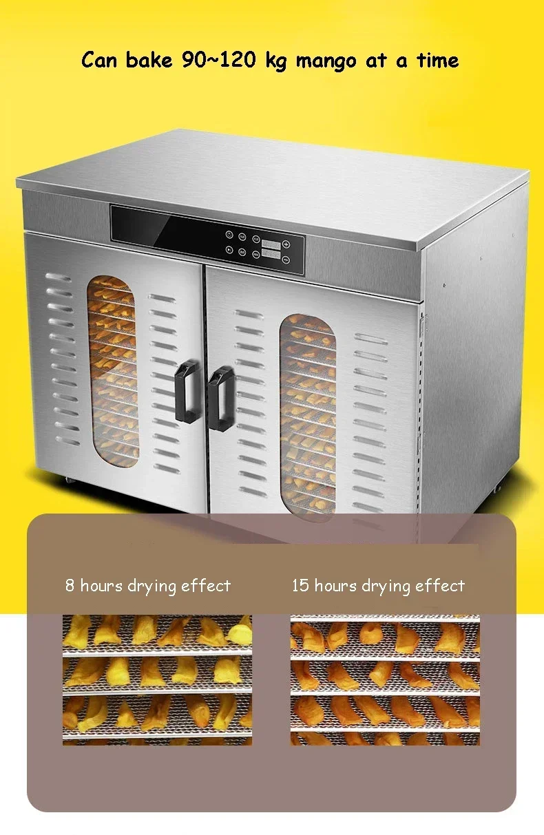 New Large Food Dehydrators Fruit Vegetable Medicinal Dried Fruit Machine 220V Meat Sausage Dehydrators LT-105
