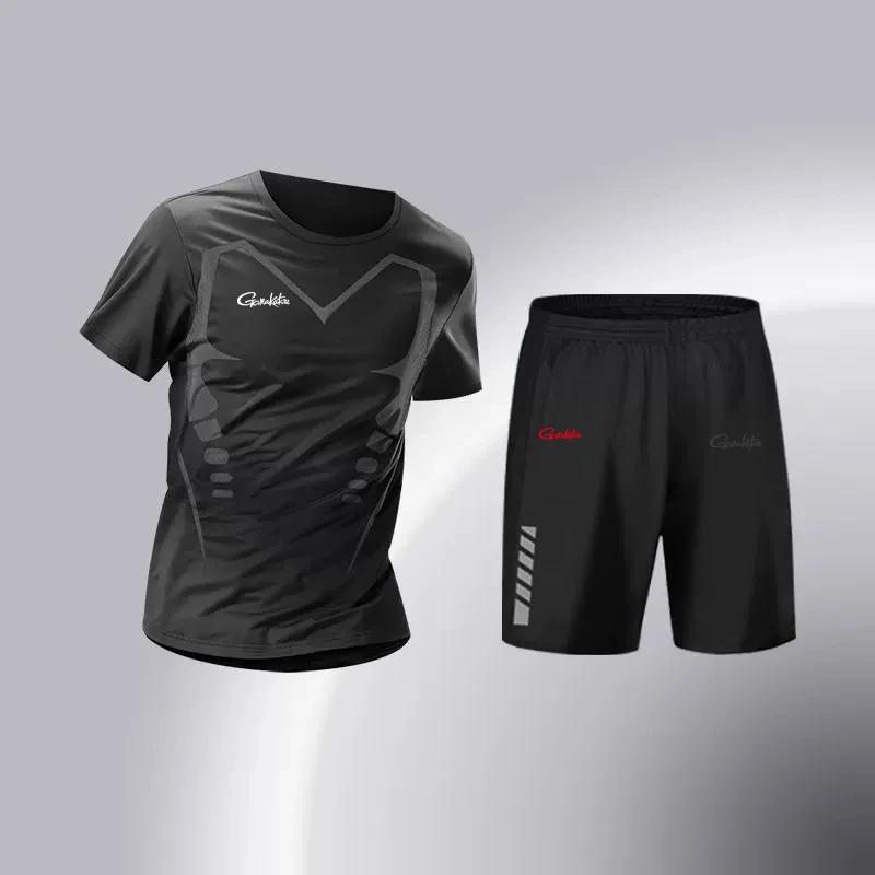 Gamakatsu moda de pesca 3-5 uds conjunto de ropa deportiva para correr para hombre traje de chándal de Fitness ropa depo