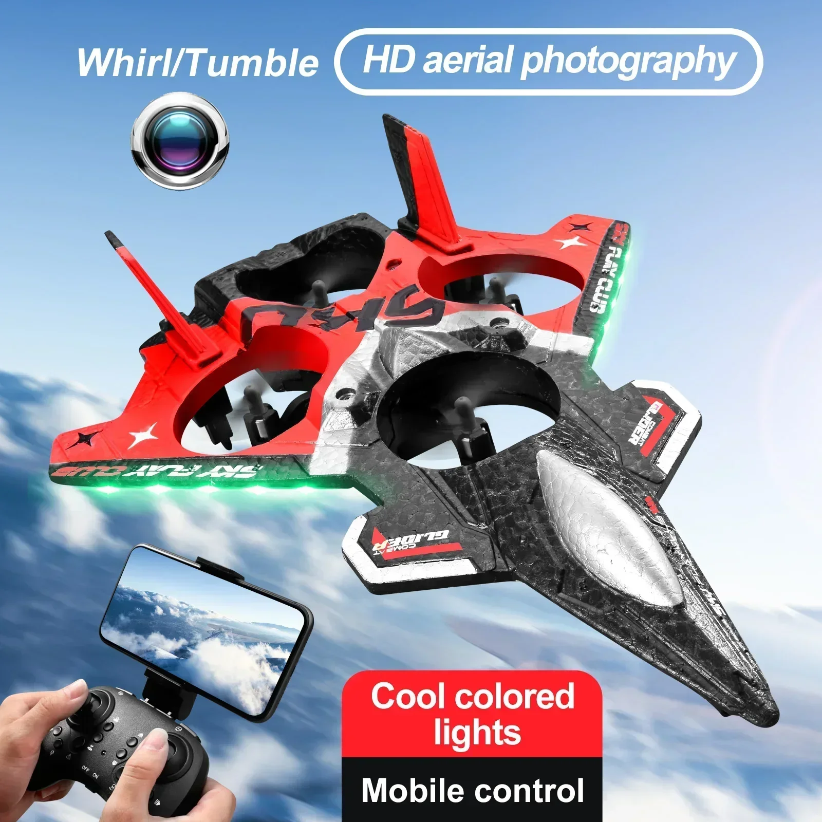 RCFoamAircraftPlaneWithHDCamera24GRadioControlGliderRemote
