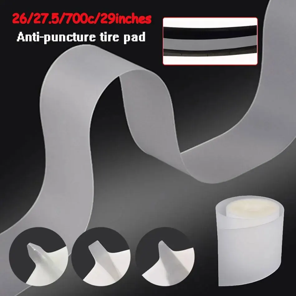 Bicycle Tire Liner Protection Pad - Puncture Proof, Anti-Rolling Inner Tube Mat (2-Pack)