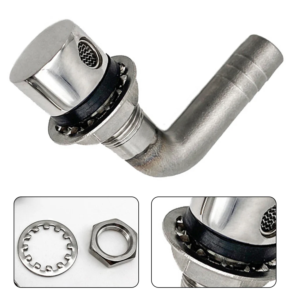 

1PC Boat Fuel Vent Marine Grade 316 Stainless Steel Fuel Gas Tank Vent Hardware With Gasket Flush Mount For 5/8" Hose