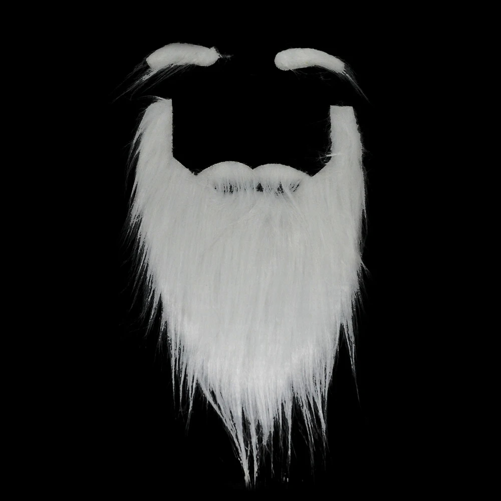 Party Performance Props Santa Claus White Beard White Eyebrows Fake Beard Set Christmas Hallowee Xmas Party Decoration Navidad