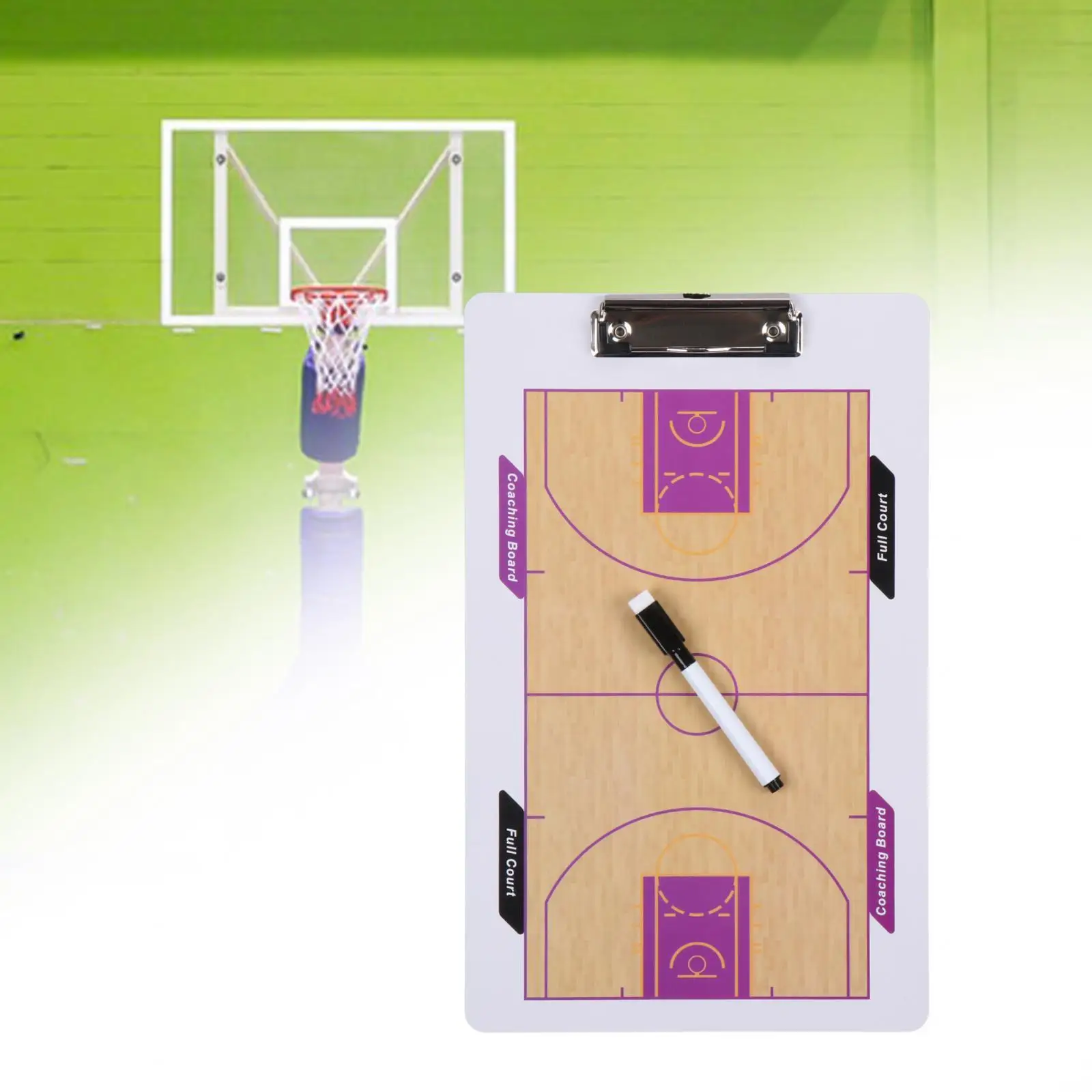 

Basketball Coaching Boards with Marker Pen Soccer Coaches Game Handball Futsal Erasable Display Board Training Tool Tactic Board