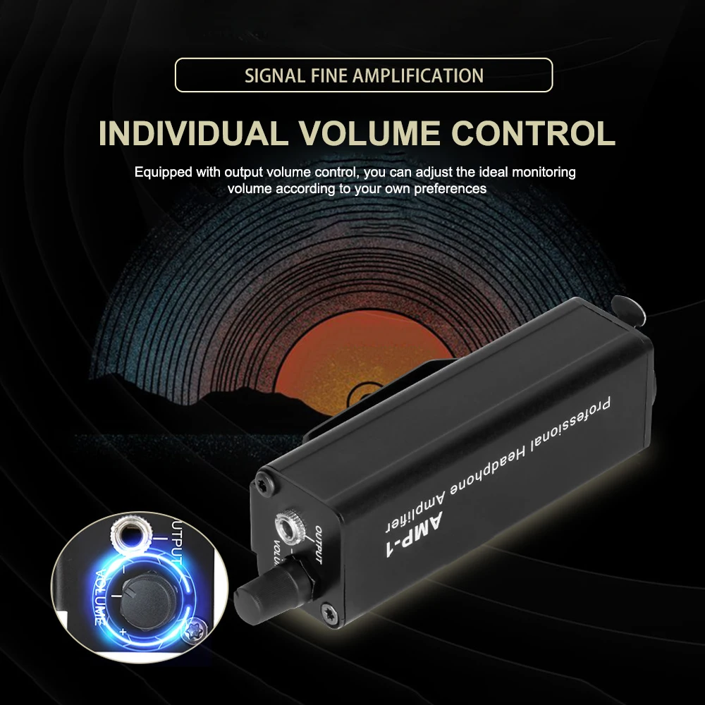 Professional Headphone Amplifier Converter AMP-1 XLR To 3.5MM Audio Interface Portable Headphone Amplifier Converter Clip Mount headphone amplifier audio interface portable dac amplifier audio decoder audio amp adapter