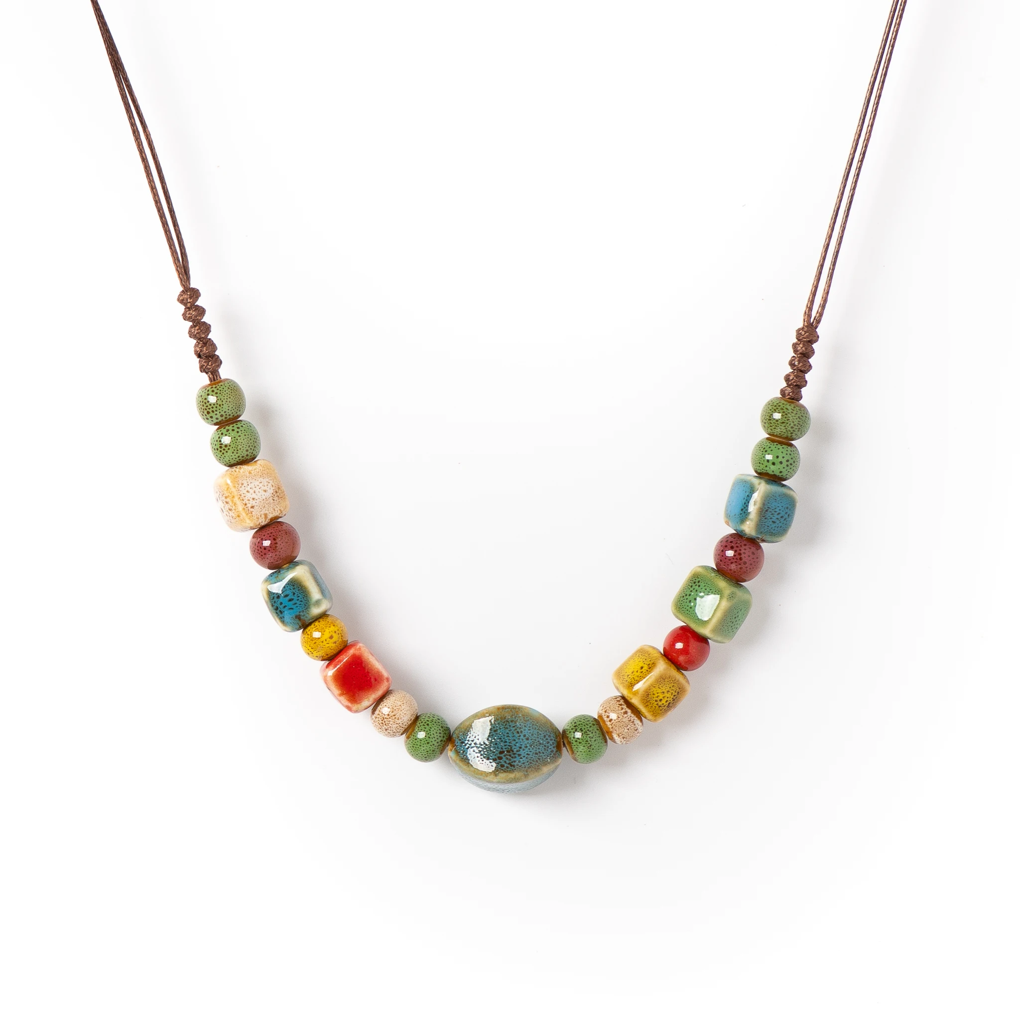 Collana colorata con ceramica - Gioielli - Collane - di Marika Marz