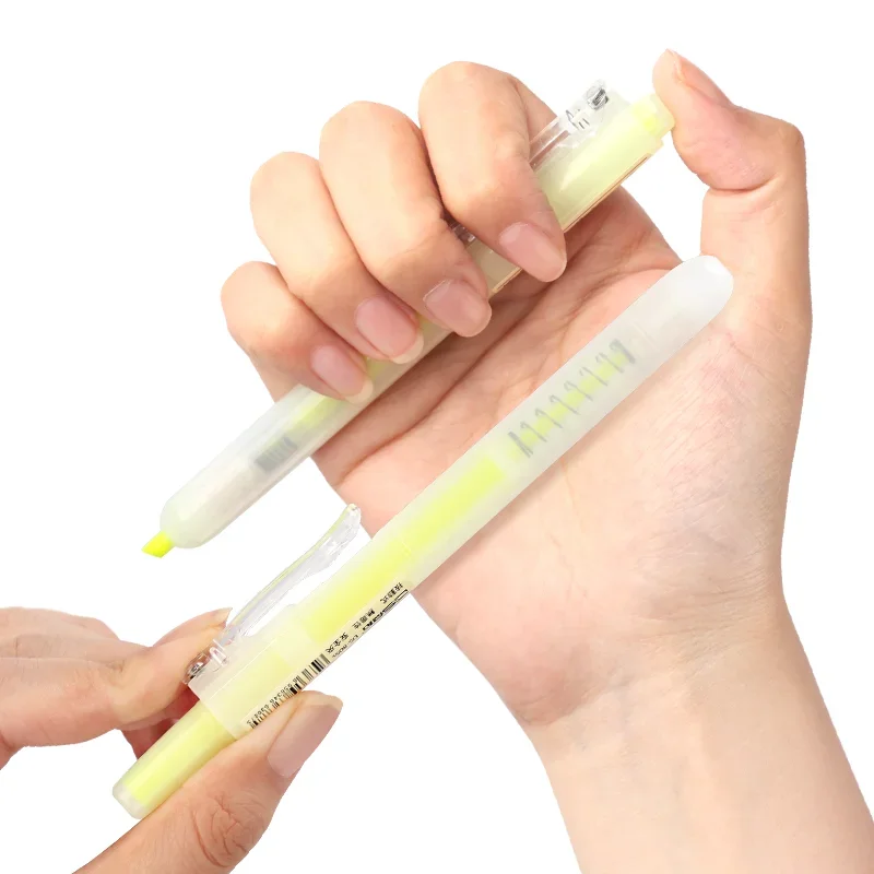 Highlighter Marker Highlighter Pen Marker Pen 1-Piece Refillable Retractable Highlighters Fluorescent Pen Pastel Highlighter Markers For Highliting Drawing Doodling Coloring