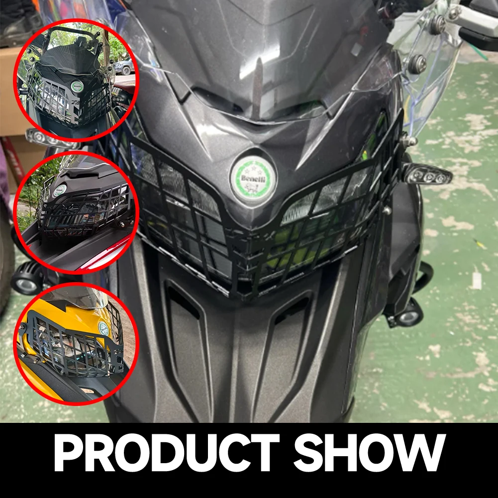 오토바이 헤드 라이트 헤드 라이트 가드 보호대 커버 그릴 Benelli TRK 502X 502 액세서리 TRK502X TRK502 2018-2023