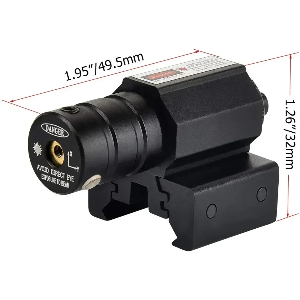 Laser Sight Red Dot Laser Sight Laser Bore Sight Tactical Red Green Dot Laser Sight 11mm 20mm Adjustable Picatinny Rail Mount Pistol Glock17 Airsoft Rifle Laser Bore Sight
