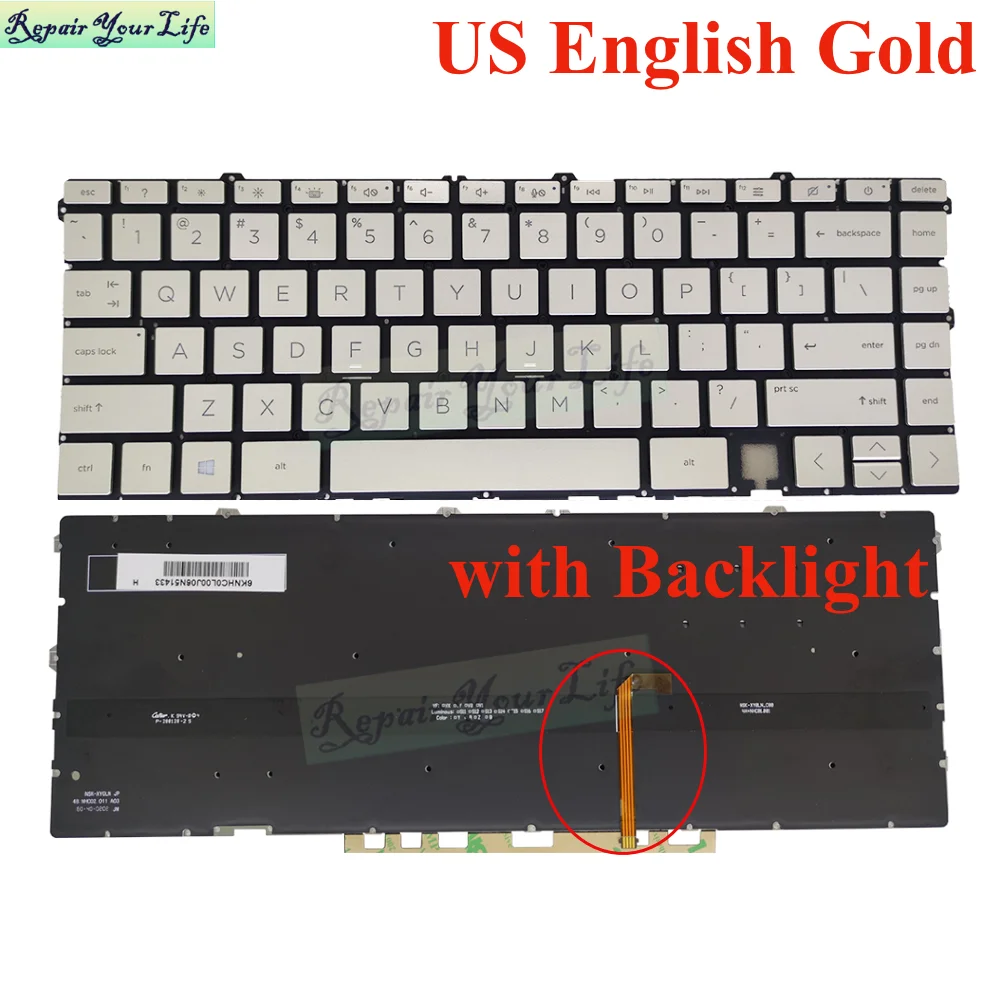 Eua uk la Latin Jpa Teclado Retroiluminado para hp Envy X360 15-ue 15m-ue Tpn149 Tpn-150 15-eu0003ca 15-eu0010ca Eu0013ca Eu0043dx - Imagem 4