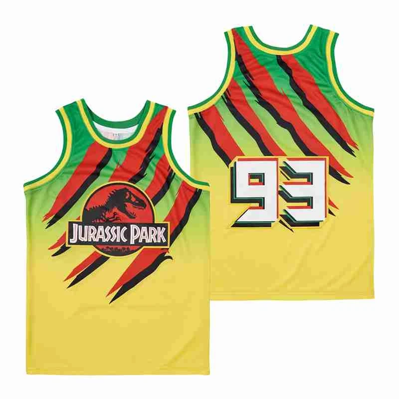 

Basketball Jerseys The Lost World 93 Jurassic Park Truck Jersey High-quality Outdoor Sports Sewing Embroidery Yellow New 2023