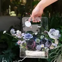 Handbags Vase Handheld Vase Acrylic Flower Basket High-End Transparent Floral Arrangement Clear Modern Decorative Vase For 2