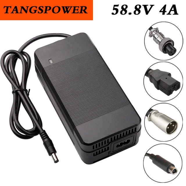 58.8V 5A Charger 14S 52V Li-ion Battery Charger Lipo/LiMn2O4/LiCoO2 Charger  Output DC 58.8V With cooling fan Free Shipping