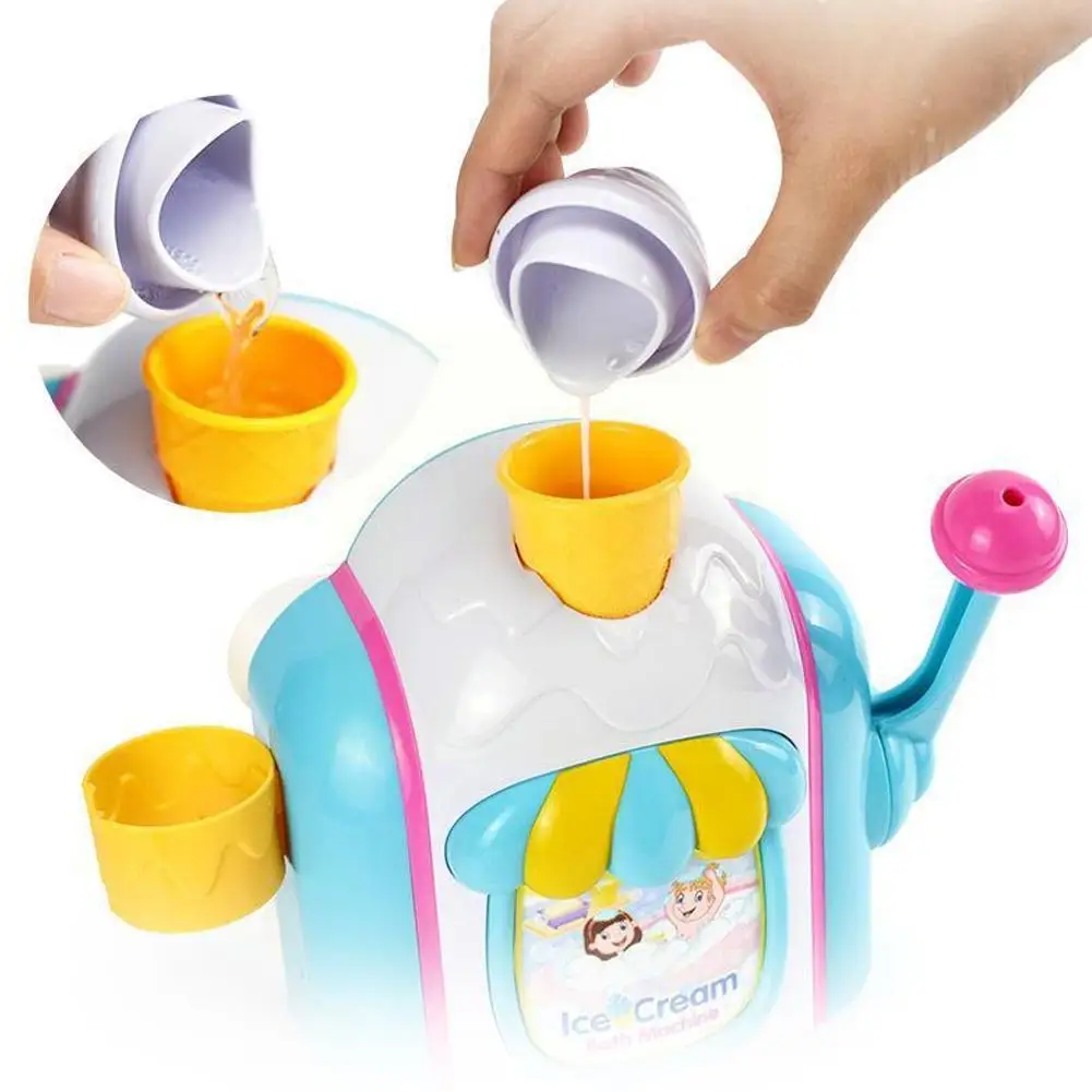 

Children's Bathroom Water Toy Ice Cream Handmade Fun Bubble Water Shop Baby Maker Diy Machine Foam Shower Summer Toy C C0e9