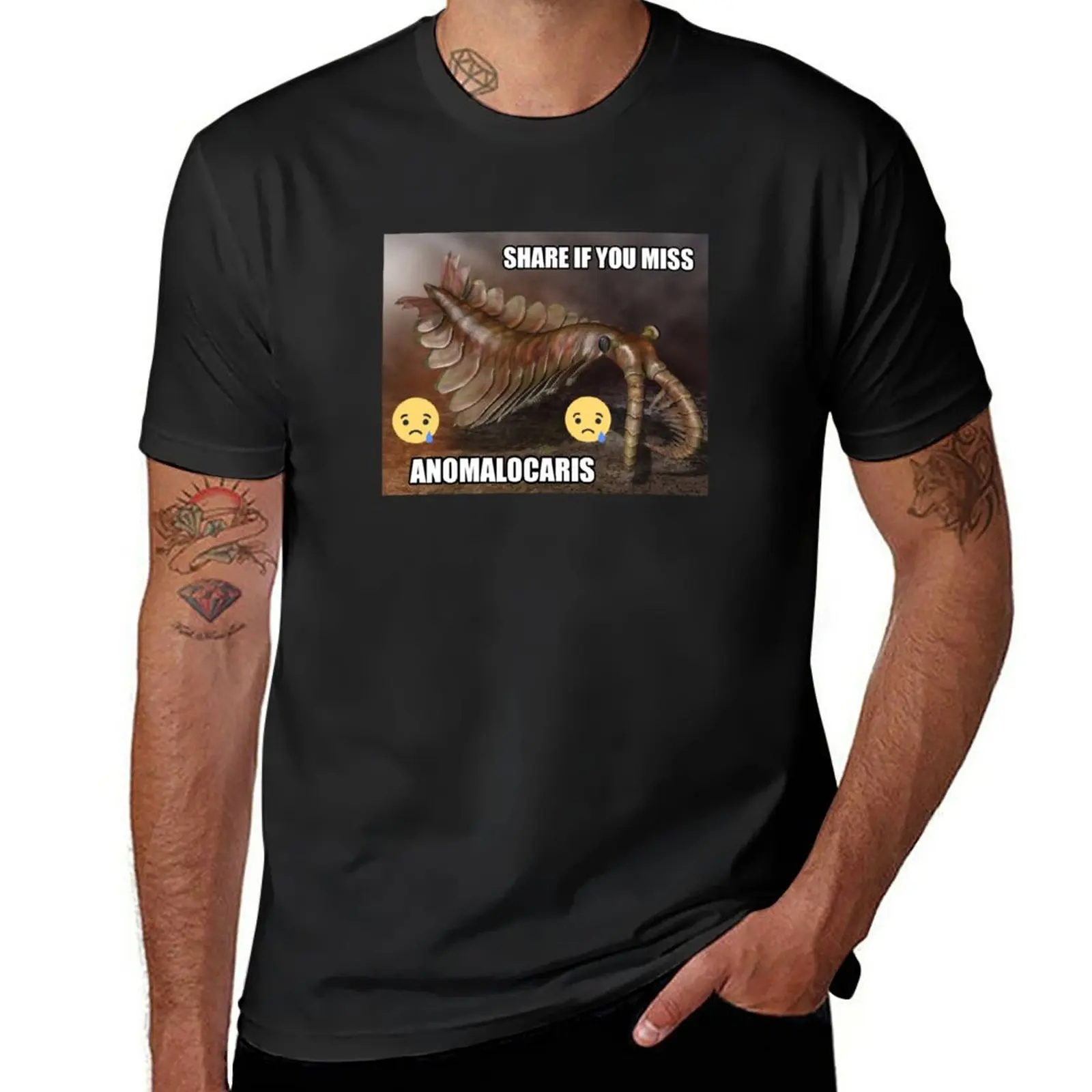 Nuova Condivisione Se Ti Sei Perso Anomanocaris Meme Tribute Cambrian Era Fossil T-Shirt Sweat Shirt Magliette Vuote Magliette Da Allenamento Per Uomo