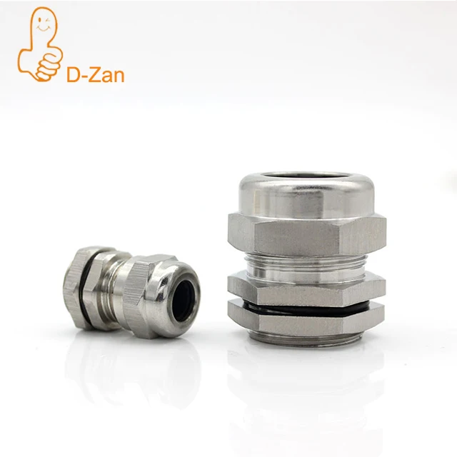 M12 Clamping Dia 6mm-12mm M20 Waterproof Cable Glands Stainless Steel 304 Metal Electrical Connector Standard Cable Glands SS