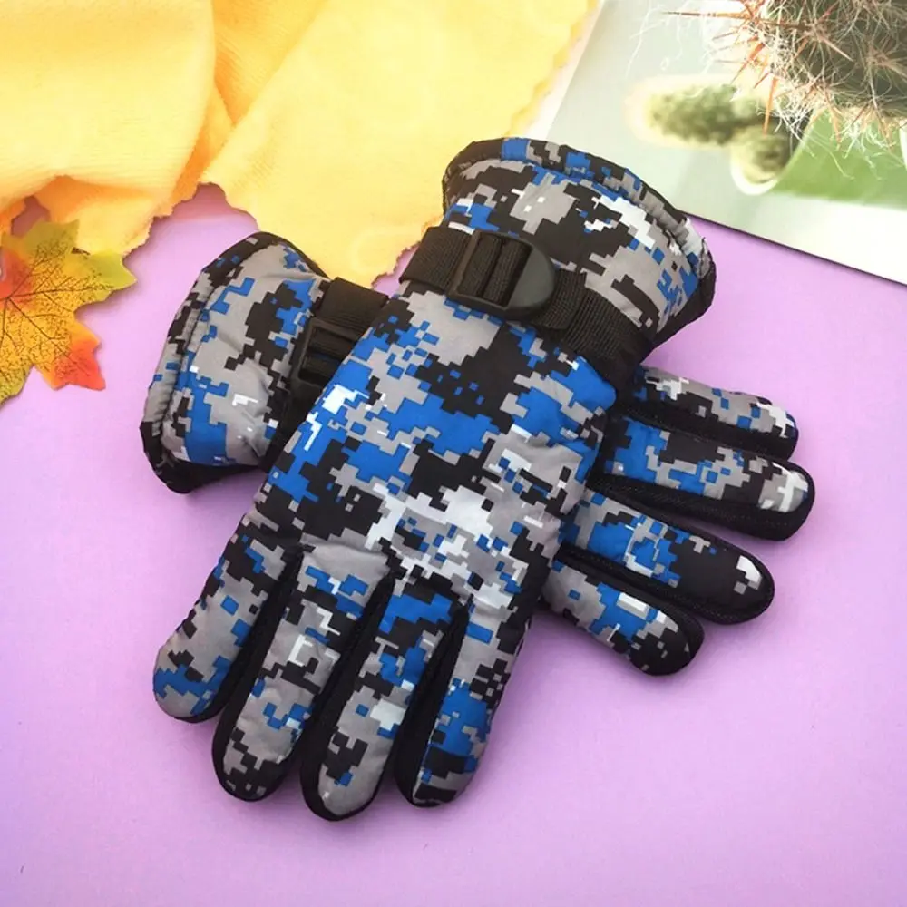 Kids Gloves Winter Fleece Warm Camouflage Gloves Children Fashion Boys And Girls Thick Ski Outdoor Mittens 7-13 Years Old winter gloves ski gloves