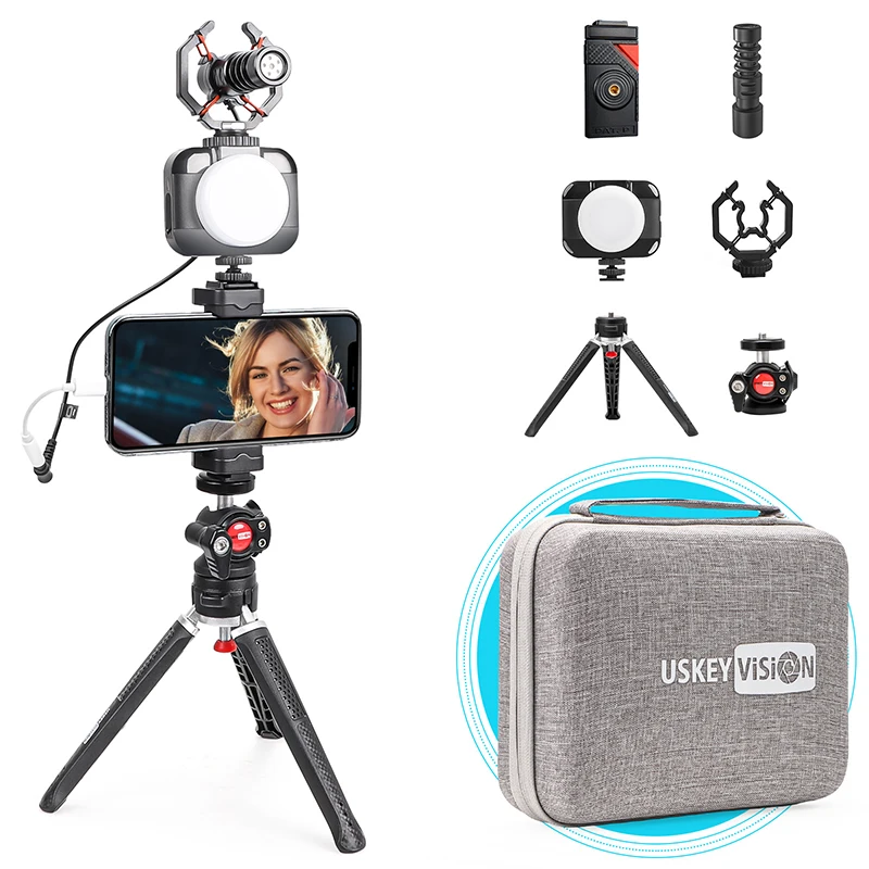 Штатив для телефона USKEYVISION Vlog портативный Настольный комплект фотосъемки с