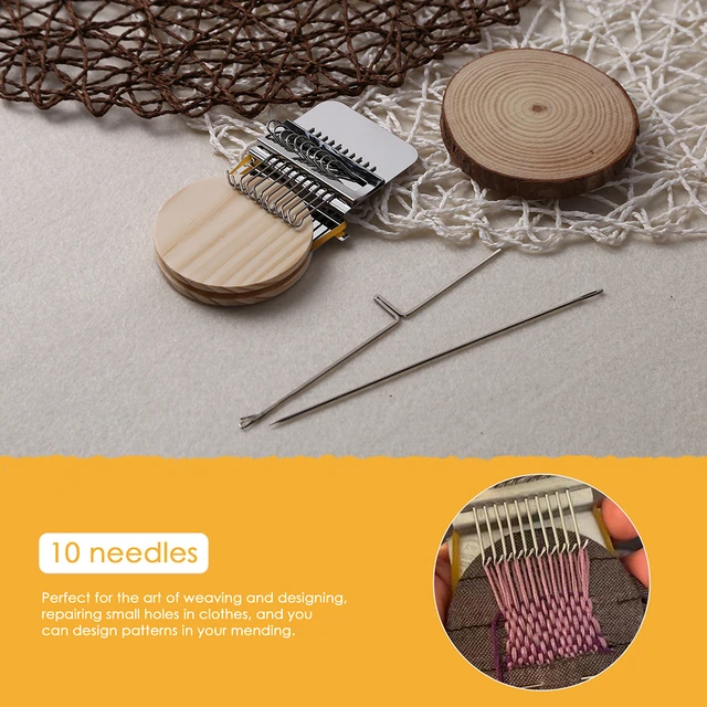 Small Weaving Loom Kit with 14 Hooks Portable Mini Darning Loom Speedweve ☠