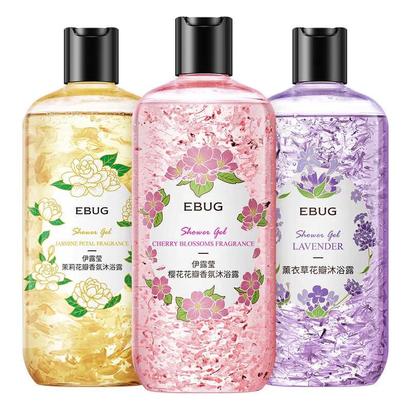 400ml Cherry Blossoms Floral Romantic Petal Shower Gel Soothing Skin Bath Body Lotion Moisturizing Lasting Lavender Fragrance