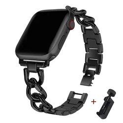 Elegant Gold Stainless Steel Women's Bracelet Watch Band - 38mm (Black)