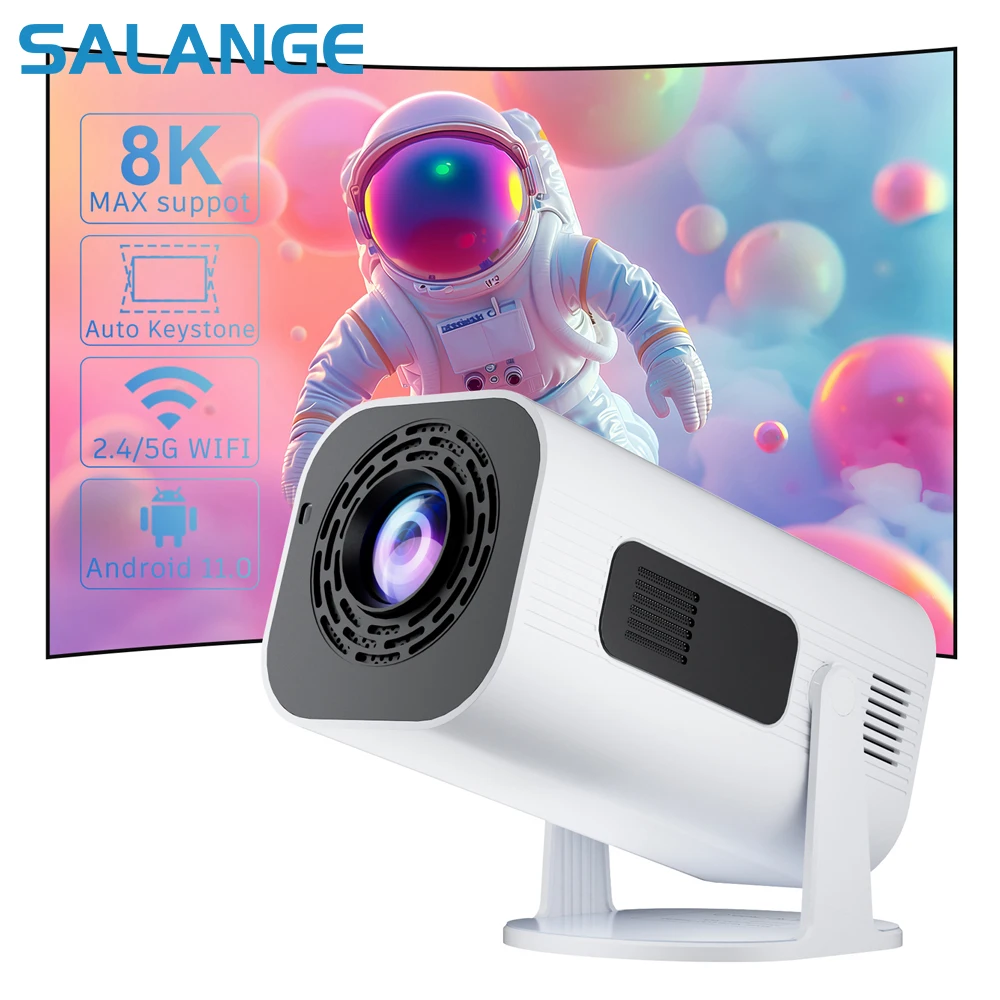 Salange P330W Android 11 280 ANSI Support 4K 8K Vedio 1080P Wifi6 BT5.0 Home Cinema Outdoor Portable Mini Projetor Projecteur