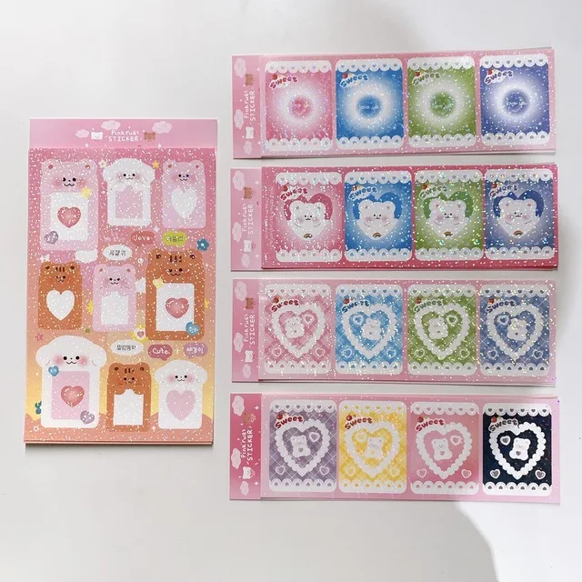 SKYSONIC 2/4/5/6/8pcs/10pcs Full Set Series Decorative Stickers Idol Card Album Scrapbooking Sticker Korean Stationery Suppliers 5pcs set