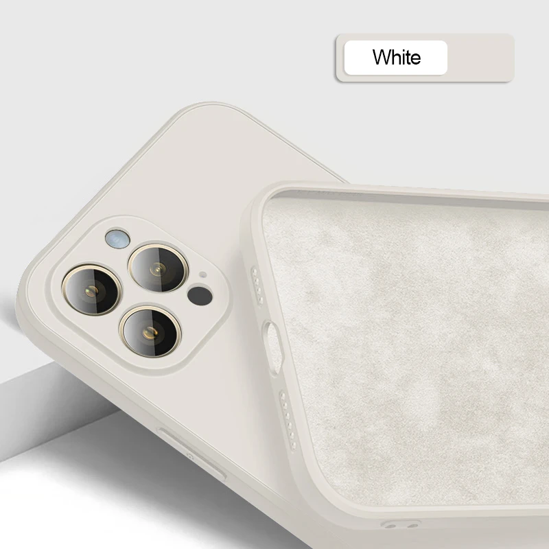 thumbnail image 1 of 3CG New Liquid Soft Silicone Square Phone Case For iPhone 15 14 11 12 13 Pro XS XR Max Mini 7 8 SE2 X Plus Shockproof Back Cover, 1 of 5