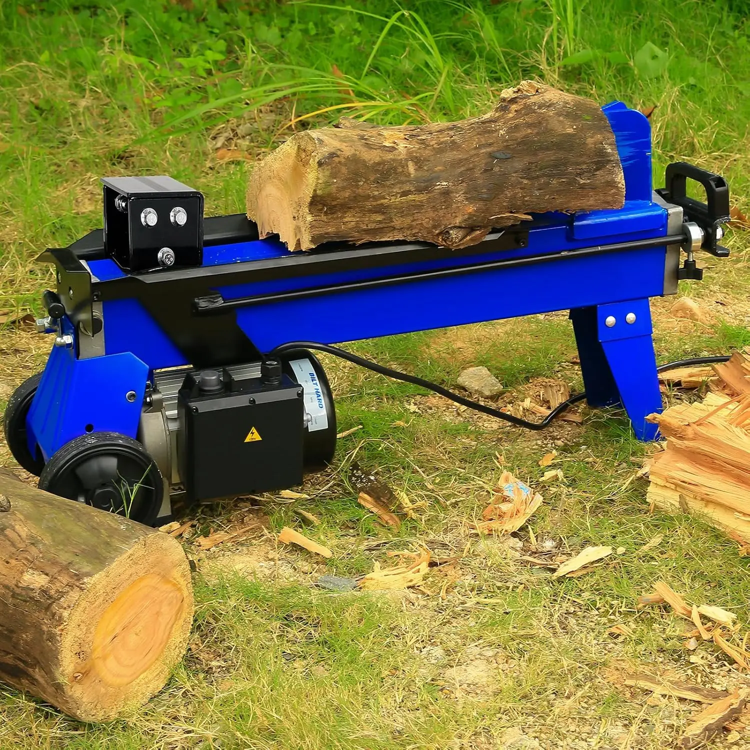 hykolity 6.5 Ton Log Splitter, Wood Splitter Electric Powered 15-Amp with Hydraulic Ram, Electric Firewood Splitter
