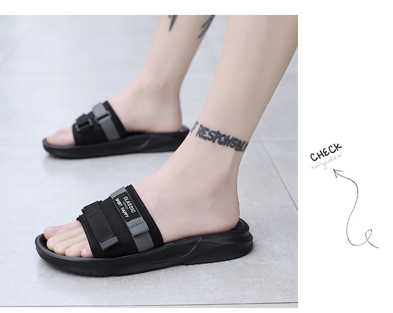 Summer New Men's Slippers Outdoor Beach Sandals Mens Lightweight Slides Men Casual Shoes Flip-flops Home Slippers Beach Sandals