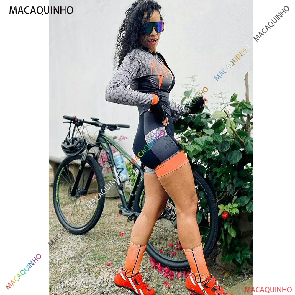 

Macaquinho Women's Cycling Suit Clothing Sets Blogger Overalls Workshop