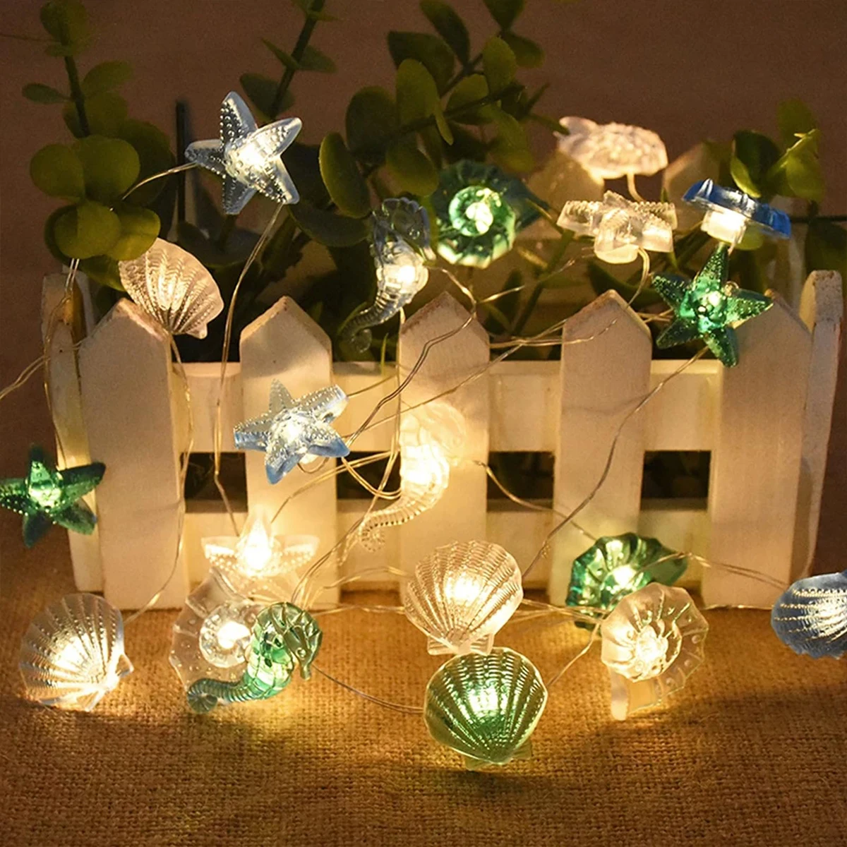 

Океанские ракушки, морские звезды, морские коньки, строительная строка, огни в океаническом стиле, сказочные огни, 3 м, 30 лампочек, питание от батарейки, комнатные декоративные огни