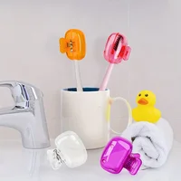 1PCS Travel Toothbrush Head Covers Toothbrush Protector Cap Brush Pod Case Protective Portable Plastic Clip For Household Travel 4