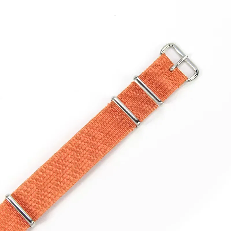 Nylon Watch Strap with Lockstitch Border, 20mm/22mm, NATO Style Bracelet