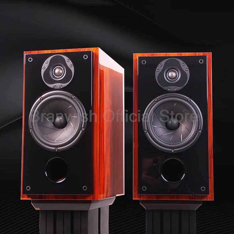120W*2 Power Speaker 6.5 Inch Passive Subwoofer Speaker Bookshelf HiFi Two-Way Surround Sound Desktop Sound Box