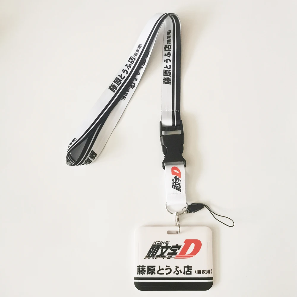 Fujiwara Tofu Anime Neck Strap Lanyards Keyring Keychain Holder Work ID BUS Credit Card Pass Hang Rope Lariat JDM Accessories