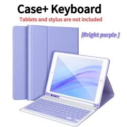 Premium Wireless Detachable Keyboard Case - Korean (Bright purple A)
