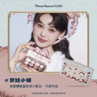 [New Product] Flower Knows&NEVERS FAMILY  8 Color Eyeshadow Matte Pearlescent Black Tea Brown Palette Highlight Contouring 1